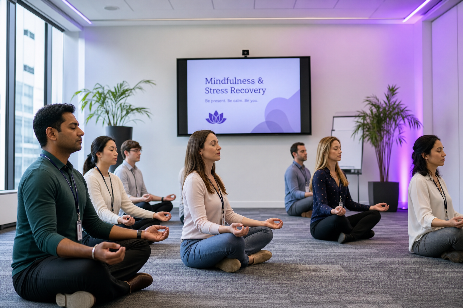 Washrefine mindfulness session for corporate teams